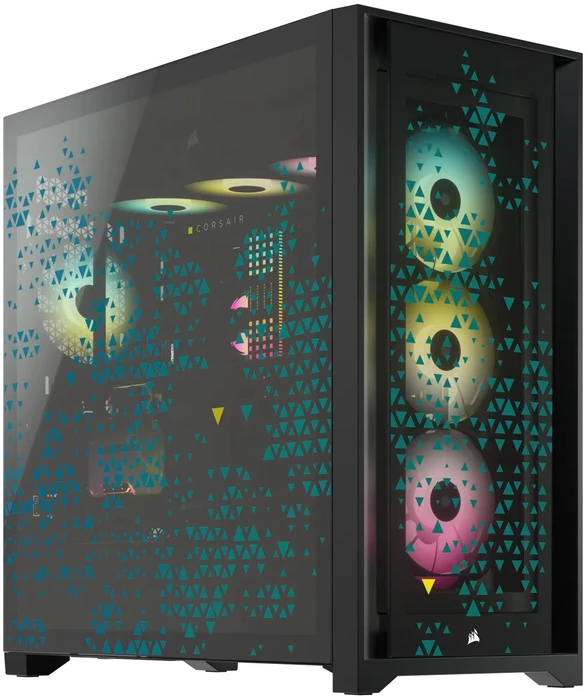 Corsair iCue 5000X RGB Signature Series Triptych, schwarz, Glasfenster