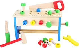Legler Small Foot Werkzeugkasten und Werkbank 2 in 1