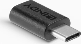 Lindy USB C-Adapter, USB-C 3.2 [Stecker] auf USB-C 3.2 [Buchse] (41893)