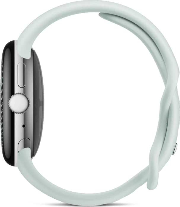 Google Pixel Watch 5 (LTE) 41mm polished silver mit Sportarmband fog
