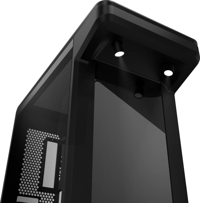 Cooler Master MasterFrame 360 Stage LCD, schwarz, Glasfenster