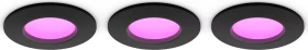 Philips Hue White and Color Ambiance Slim Einbauleuchte 90mm schwarz, 3 Stück