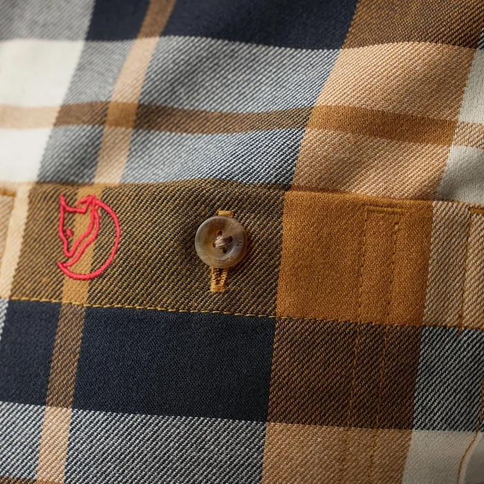 Fjällräven Fjällglim Hemd langarm buckwheat brown/dark navy (Herren)