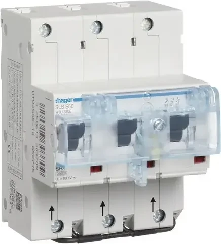 Hager SLS-Schalter 3 polig E-Charakteristik 50A für Hutschienenmontage US