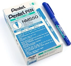 Pentel Fine Point Marker Green Label NMS50 blau