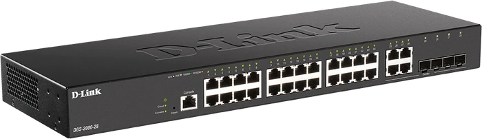 D-Link DGS-2000 Rackmount Gigabit Managed Switch, 24x RJ-45, 4x RJ-45/SFP
