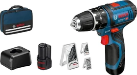 Bosch Professional GSB 12V-15 Akku-Schlagbohrschrauber inkl. Tasche + 2 Akkus 2.0Ah