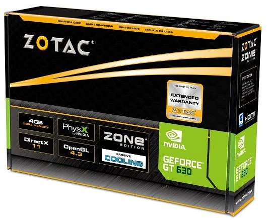 Zotac GeForce GT 630 Zone, 4GB DDR3, VGA, DVI, HDMI