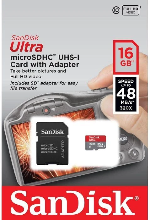 SanDisk Ultra R48 16GB Kit, UHS-I, Class 10