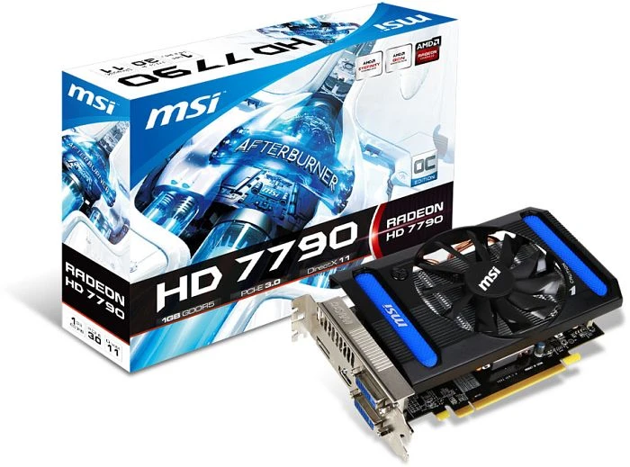 MSI Radeon HD 7790, R7790-1GD5/OC, 1GB GDDR5, 2x DVI, HDMI, DP