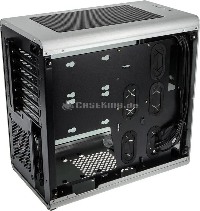 Raijintek Thetis, silber, Glasfenster