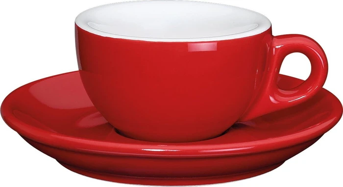 Cilio Roma Espressotasse mit Untertasse 50ml amarena, 2-tlg.