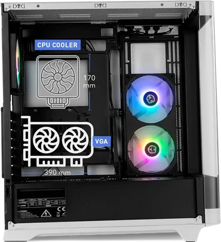 Nox Xtreme Hummer Ether Black & White, Glasfenster