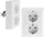 ChiliTec MILOS Schutzkontakt-Steckdose 2in1 2-fach, 250V~/ 16A, 1x UP, weiß matt (23717)