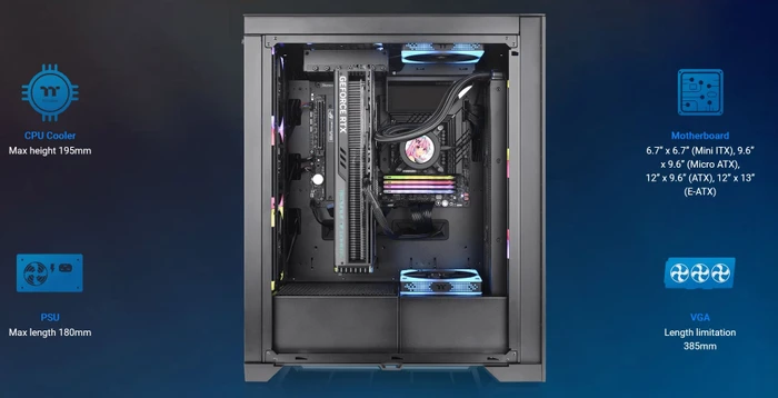 Thermaltake CTE T500 Air, schwarz, Glasfenster