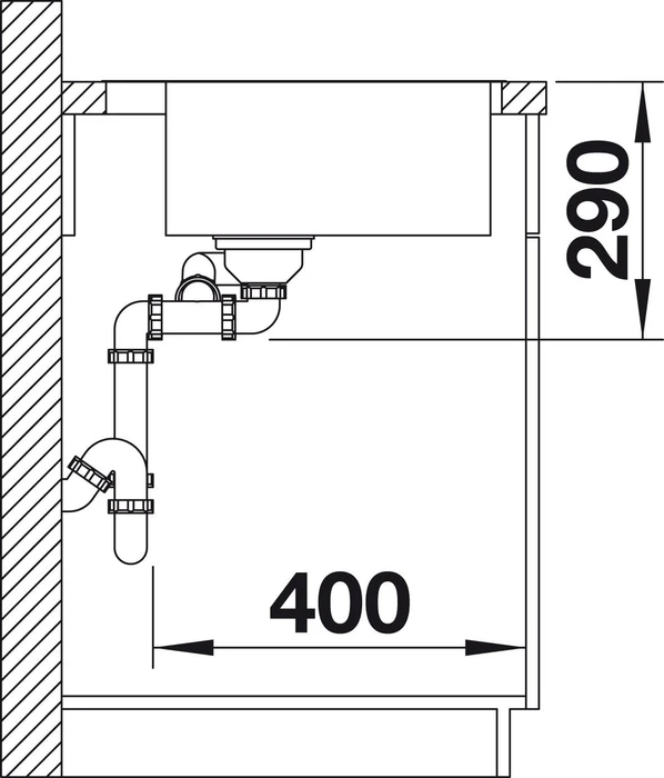 Blanco Andano 340/180-IF/A InFino Einbau Becken rechts mit Ablauffernbedienung edelstahl