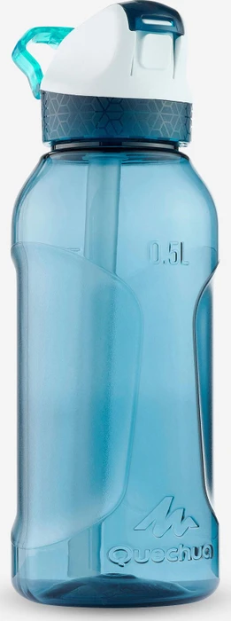 Quechua Ecozen Schnellverschluss Trinkflasche 500ml türkis