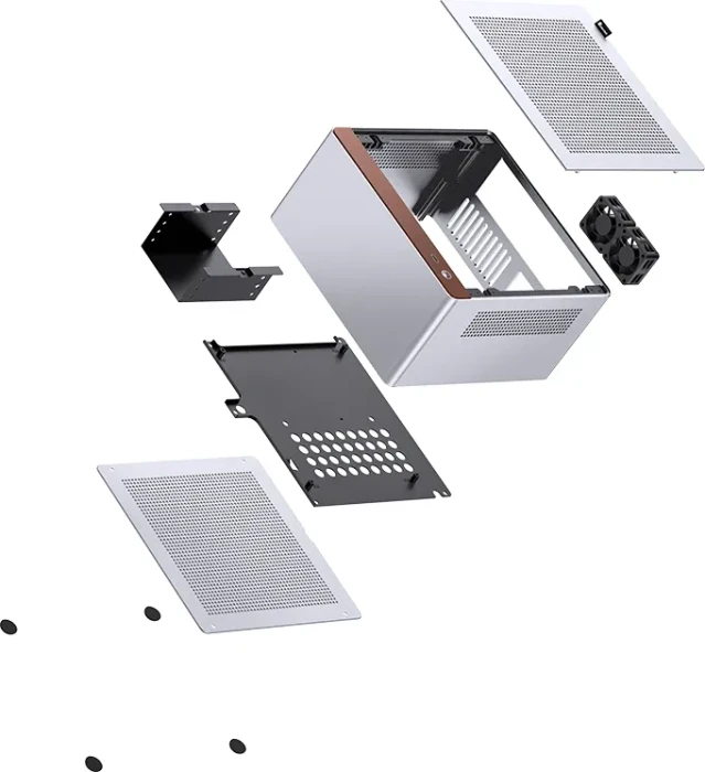 Jonsbo N10, silber, Mini-ITX