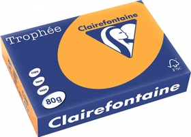 Clairefontaine Trophée Universalpapier matt mandarine, A4, 80g/m², 500 Blatt