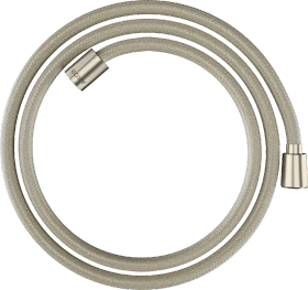 Hansgrohe AXOR ShowerSolutions Textilbrauseschlauch 1.60m mit konischer und zylindrischer Mutter brushed nickel