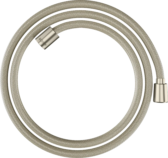 Hansgrohe AXOR ShowerSolutions Textilbrauseschlauch 1.60m mit konischer und zylindrischer Mutter brushed nickel