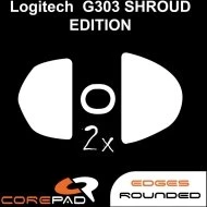 Corepad Skatez PRO für Logitech G303 Shroud Edition, Mausgleiter, weiß
