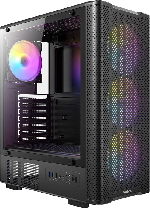 Antec VX310 ARGB, schwarz, Glasfenster