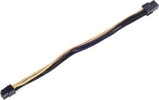 SilverStone PP07-IDE6BG, 6-Pin PCIe Verlängerung 250mm, sleeved schwarz/gold