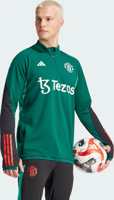 adidas Manchester United Tiro 23 Funktionsshirt langarm collegiate green/active red (Herren)