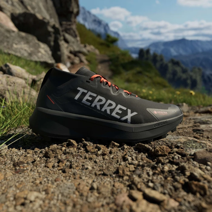 adidas Terrex Agravic GTX core black/grey two/semi impact orange (Herren)