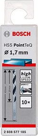 Bosch Professional HSS PointTeQ Spiralbohrer, 1.7x20x43mm, 10 Stück