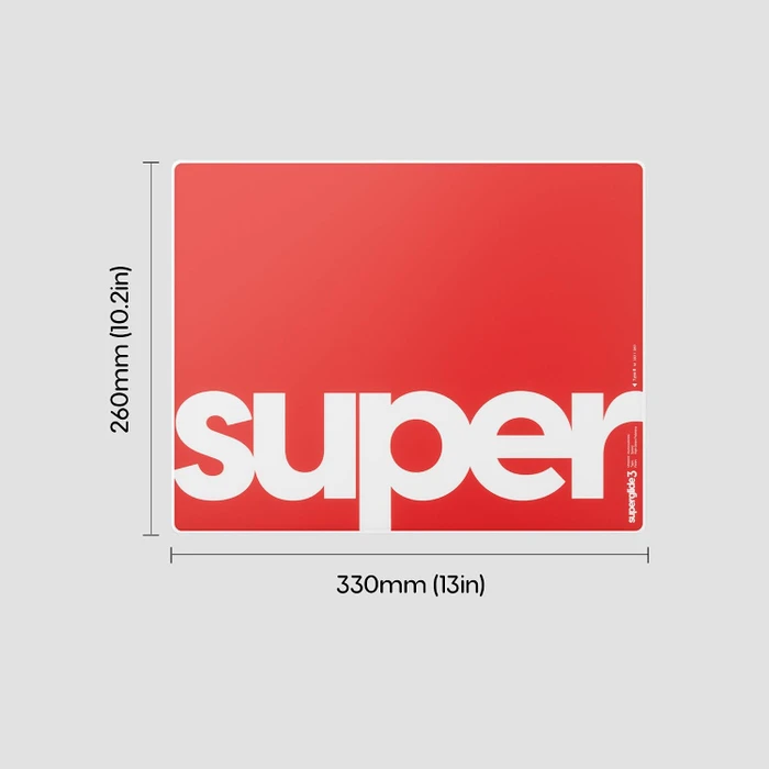 Pulsar Gaming Gears Superglide Glass Mousepad V3 Type-S Size M, 330x260mm, rot