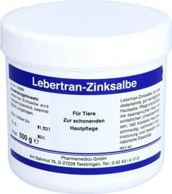 Pharmamedico Lebertran Zinksalbe für Tiere, 500g