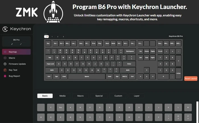 Keychron B6 Pro Ultra-Slim Wireless, Ivory White, USB/Bluetooth, US