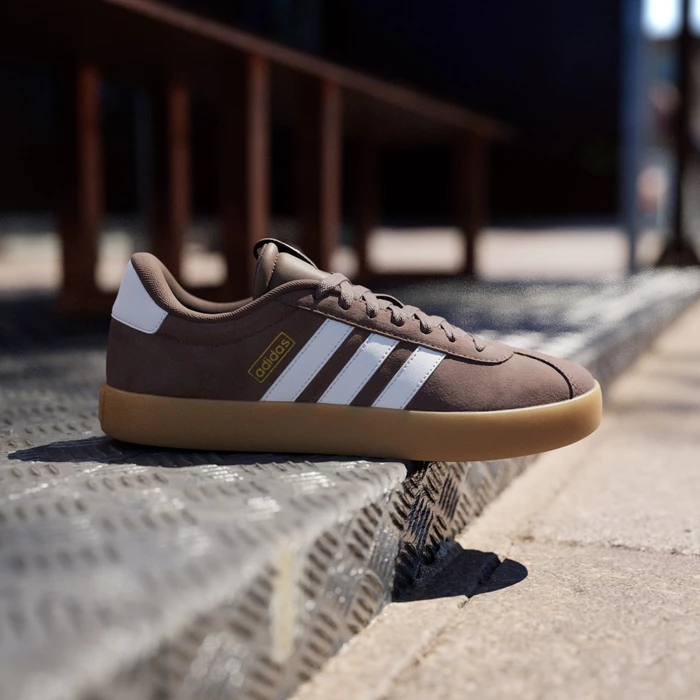 adidas VL Court 3.0 earth strata/cloud white/gold metallic