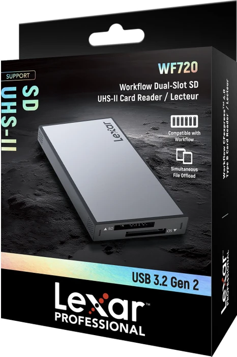 Lexar Professional Workflow Dual-Slot SD UHS-II Card Reader (WF720), USB-C 3.1 [Buchse]
