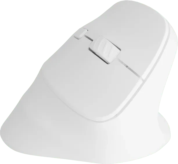 Natec Crake 2 Vertical Wireless Mouse weiß, USB/Bluetooth