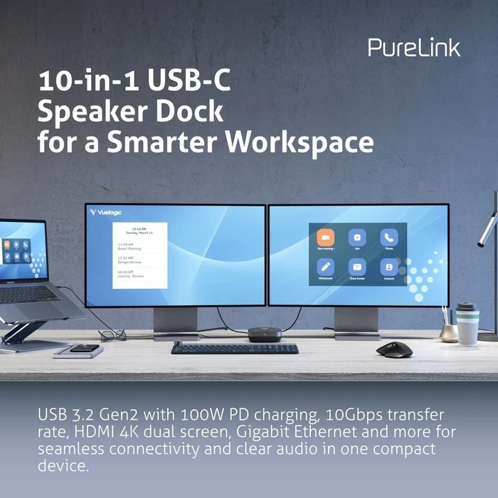 PureLink Vuelogic 10-in-1 USB-C Speaker Dock, USB-C 3.1 [Buchse]