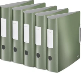 Leitz Qualitäts Ordner 2-Ring 180° Active Style, 80mm, A4, seladon grün, 5er-Pack