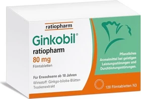 Ginkobil ratiopharm 80mg Filmtabletten, 120 Stück