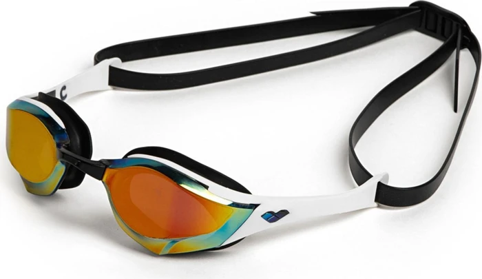 Arena Cobra Edge Swipe Mirror Schwimmbrille gold/weiß/schwarz