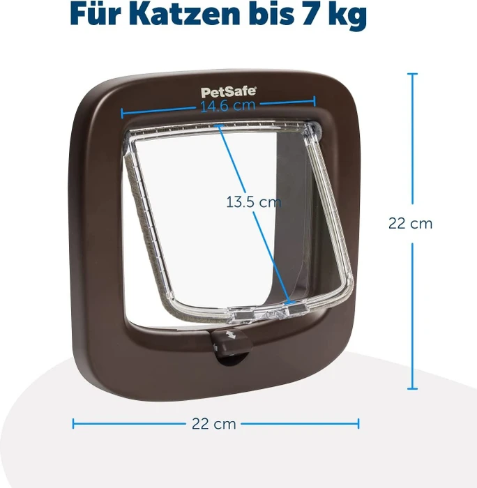 PetSafe Katzenklappe mit manueller Verriegelung, braun