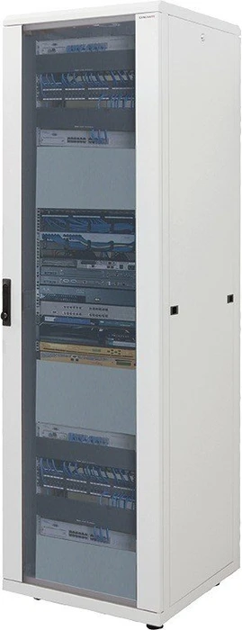 LogiLink Canovate Serverschrank 22HE, Sicherheitsglastür, grau, 800mm tief