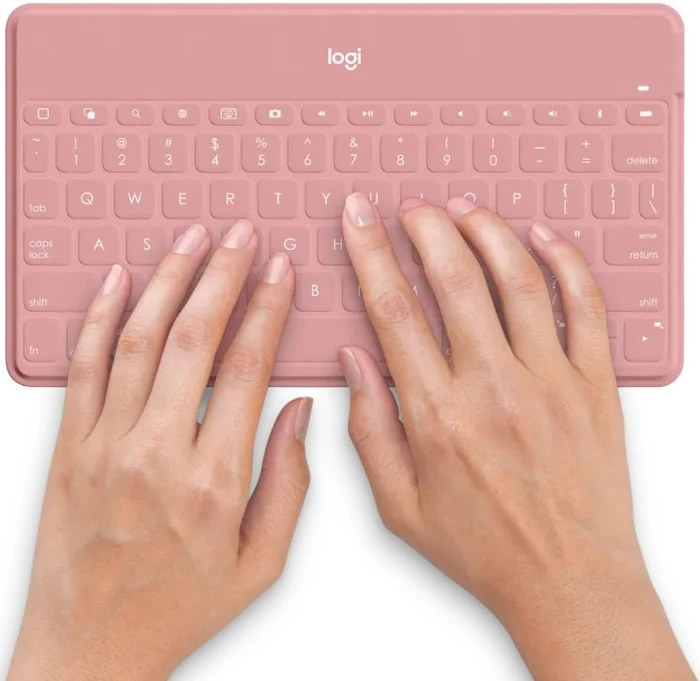 Logitech Keys-To-Go mit iOS-Sondertasten Blush Pink, Bluetooth, ND