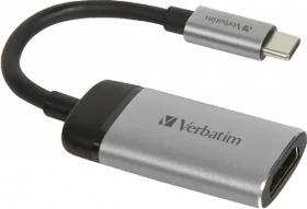 Verbatim USB-C 3.1 [Stecker] auf HDMI [Buchse] 4K 60Hz Adapterkabel schwarz, 0.1m