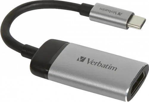 Verbatim USB-C 3.1 [Stecker] auf HDMI [Buchse] 4K 60Hz Adapterkabel schwarz, 0.1m