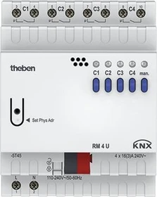 Theben RM 4 U KNX 4-fach, 16A, 4TE REG, Schaltaktor
