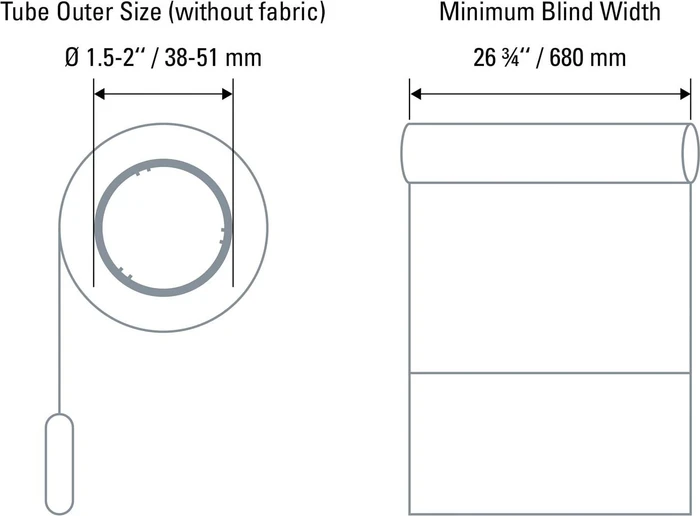 Eve Motionblinds Upgrade Kit, Motor für Rohrdurchmesser 38-51mm