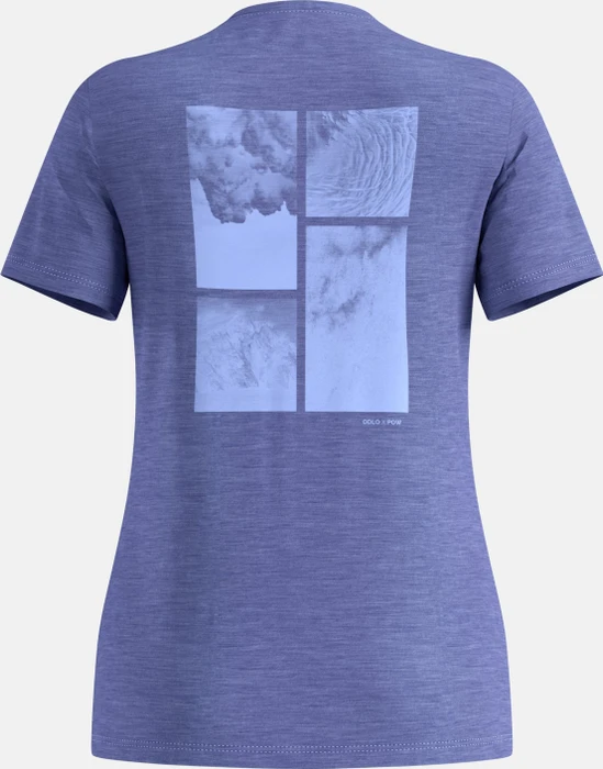 Odlo x POW Collective Voices Merinomix T-Shirt kurzarm skipper blue melange (Damen)