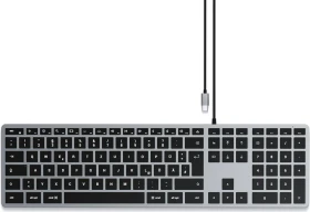 Satechi Slim W3 Wired Backlit Keyboard, -C, schwarz/grau, USB, DE (ST-UCSW3M-DE)